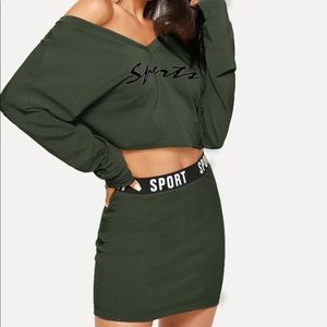 Cute Crop Top and Skirt